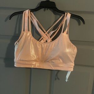 Shimmering Pink Sports Bra